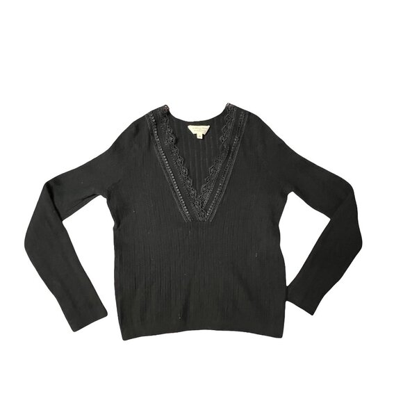 Sezane Sweaters - Sezane Lace V-Neck Sweater